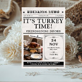 Kranten Friendsgiving-diner Thanksgiving-herfst Kaart