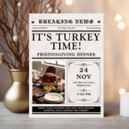 Kranten Friendsgiving-diner Thanksgiving-herfst Kaart