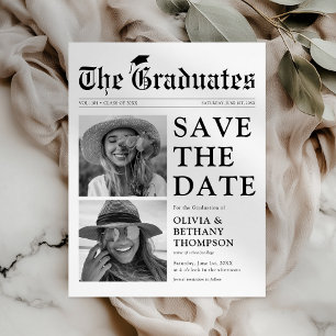 Kranten gezamenlijke afstuderen save the date