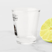 Kranten Huwelijk Tafelnummer Modern FOTO Shot Glas (Rechts)