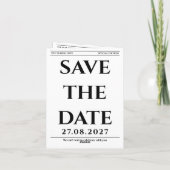 Kranten Huwelijkskaart Save the Date Aankondiging (Achterkant)