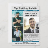 Kranten met foto's van elke leeftijd Verjaardag Kaart (Voorkant)