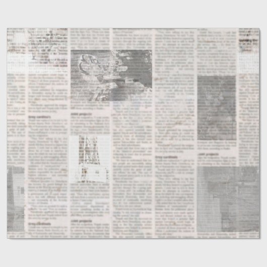 Kranten met oude onleesbare tekst.  grunge cadeaupapier (Vlak)