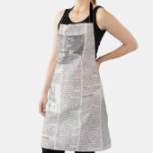 Kranten met oude onleesbare tekst. grunge schort (Insitu)