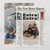 Kranten Nieuwe Home Foto Verhuizen Aankondiging (Voorkant / Achterkant)