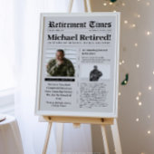 Kranten Pensioen Militaire Vet Foam Poster