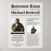 Kranten Pensioen Militaire Vet Foam Poster (Voorkant)