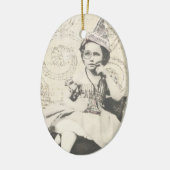 Kranten Pet Gal Keramisch Ornament (Links)