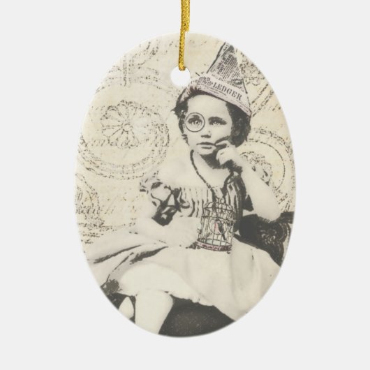 Kranten Pet Gal Keramisch Ornament (Voorkant)