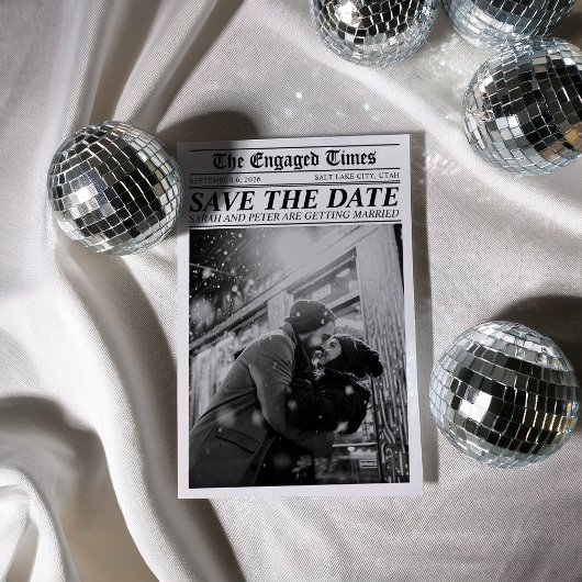 Kranten Retro Uniek Save the Date