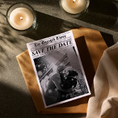 Kranten Retro Uniek Save the Date