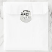 Kranten Ronde Sticker (Tas)