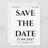 Kranten Save the Date Huwelijkskaart (Achterkant)