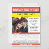 Kranten save the date kaart (Voorkant)