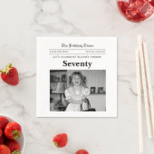 Kranten servetten voor 70ste verjaardag (Insitu)