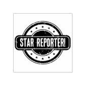 Kranten Themakrant Ster Reporter! Rubberstempel (Afrduk)
