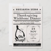Kranten Turkije Wensbot Thanksgiving Herfst Kaart (Voorkant)