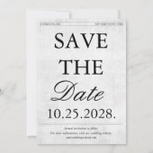 Kranten Unieke vun Foto sparen datum huwelijk Kaart (Achterkant)