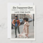 Kranten Unieke vun Foto sparen datum huwelijk Kaart (Voorkant)