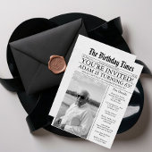 Kranten Unique Fun 65e verjaardag fotofeestje Kaart