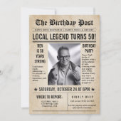 Kranten Verjaardag Nieuws Grappige Humoristische M Kaart (Voorkant)