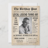 Kranten Verjaardag Nieuws Grappige Humoristische M Kaart (Voorkant)