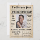 Kranten Verjaardag Nieuws Grappige Humoristische M Kaart (Voorkant)