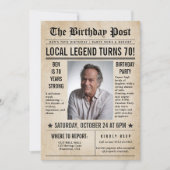 Kranten Verjaardag Nieuws Grappige Humoristische M Kaart (Voorkant)