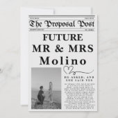 Kranten Verloving Aankondiging Templ Invitation (Voorkant)