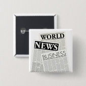 Kranten Vierkante Button 5,1 Cm (Voorkant /achterkant)