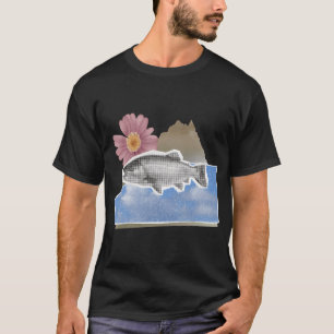 Kranten Vis Botanische Collage T-shirt