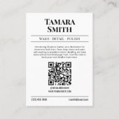 Kranten Visitekaartje, Autowas en Auto Detailing Contactkaartje (Achterkant)