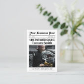 Kranten Visitekaartje, Autowas en Auto Detailing Contactkaartje (Staand voorkant)