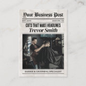 Kranten Visitekaartje, Barber & Grooming Stylist Contactkaartje (Voorkant)