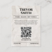 Kranten Visitekaartje, Barber & Grooming Stylist Contactkaartje (Achterkant)