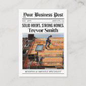 Kranten Visitekaartje, dakbedekking Shingle Servic Contactkaartje (Voorkant)