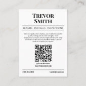 Kranten Visitekaartje, dakbedekking Shingle Servic Contactkaartje (Achterkant)