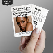 Kranten Visitekaartje, estheticus Contactkaartje