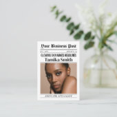 Kranten Visitekaartje, estheticus Contactkaartje (Staand voorkant)