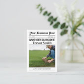 Kranten Visitekaartje, gazon zorg & landschapsarch Contactkaartje (Staand voorkant)