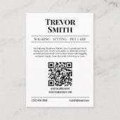 Kranten Visitekaartje, Pet Sitter en Dog Walker Contactkaartje (Achterkant)