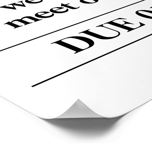 Kranten Zwangerschapsaankondiging Vouw In Halve Poster (Hoek)