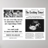 Kranten Zwangerschapsaankondiging Vouw In Halve Poster (Voorkant)