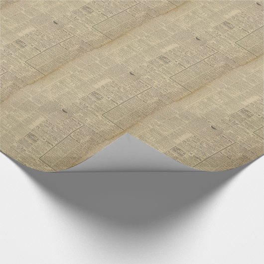  krantenachtergrond cadeaupapier (Hoek)