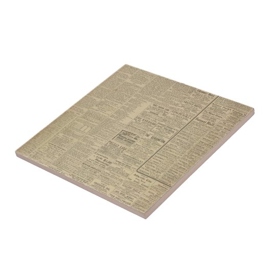 krantenachtergrond tegeltje (Zijkant)