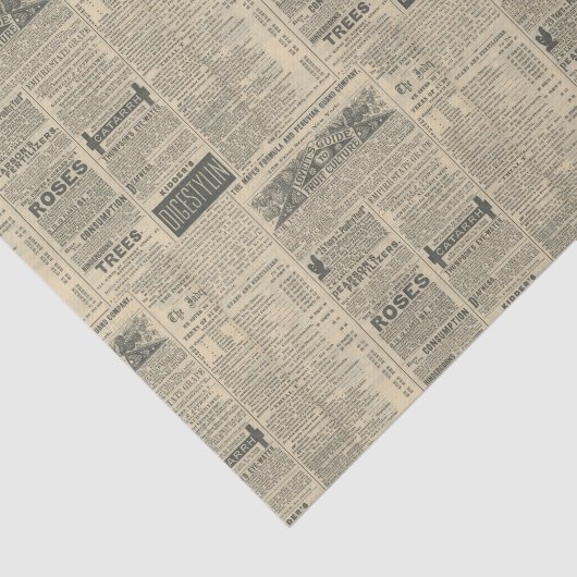  krantenadvertentie tissuepapier (Detail)