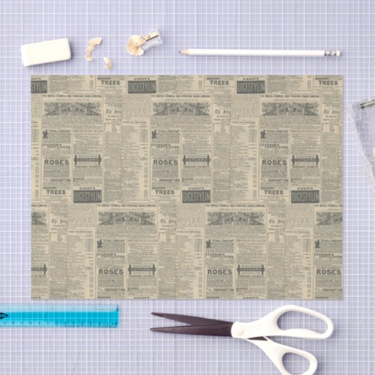  krantenadvertentie tissuepapier (Craft)