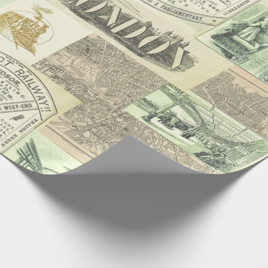  krantenadvertenties Collage Cadeaupapier (Hoek)