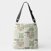 krantenadvertenties Collage Crossbody Tas (Voorkant)