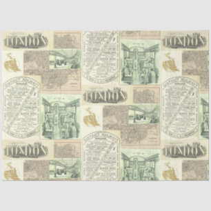 krantenadvertenties Collage Tissuepapier